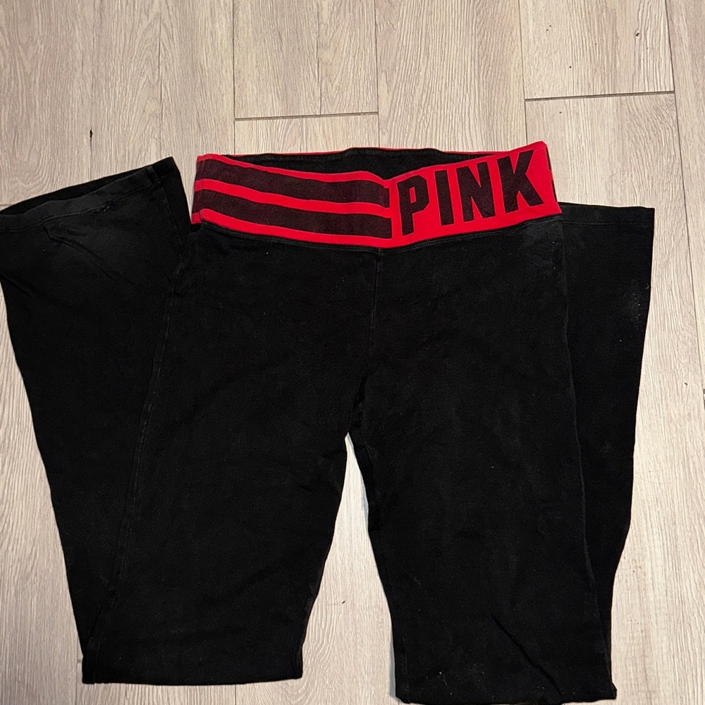 Victoria's Secret Pink Yoga Black Leggings